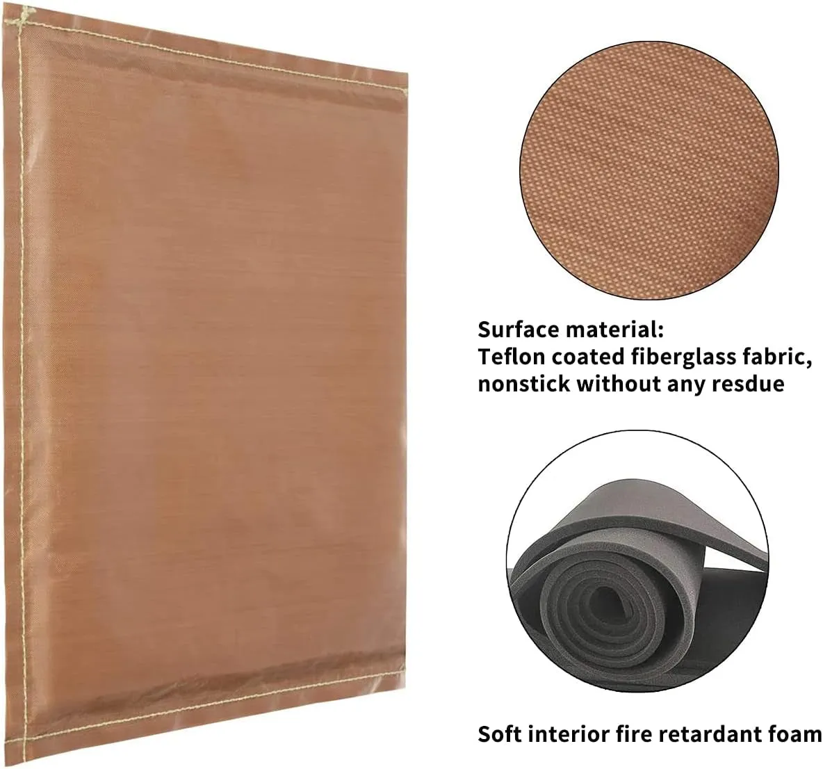 6 Pack Heat Press Pillows Mat Kit -3 Different Size Thermal Teflon Pillow,2 Teflon Sheet and 1 Heat Tape for HTV Project,Ironing