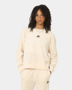 Adidas Women's Velour Crewneck Wonder White