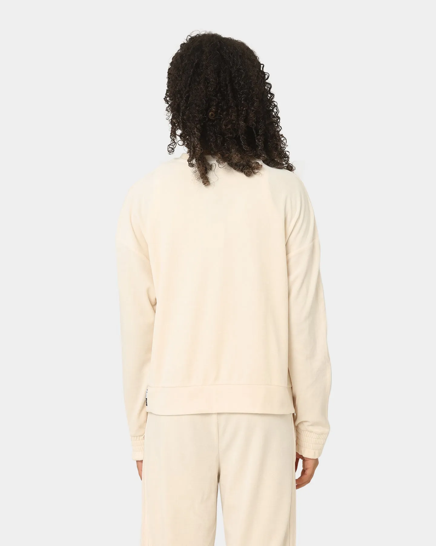 Adidas Women's Velour Crewneck Wonder White