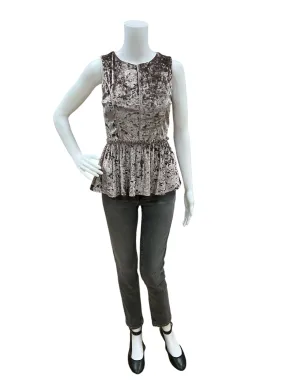 Altar'd State Mauve Velour Top Size Small