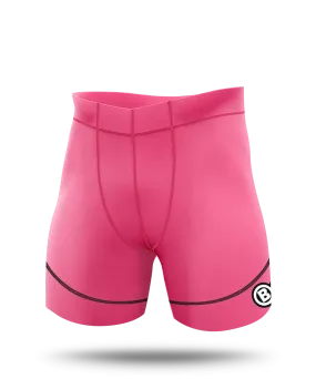 Athlete Compression Half Quad Shorts Mens Pink