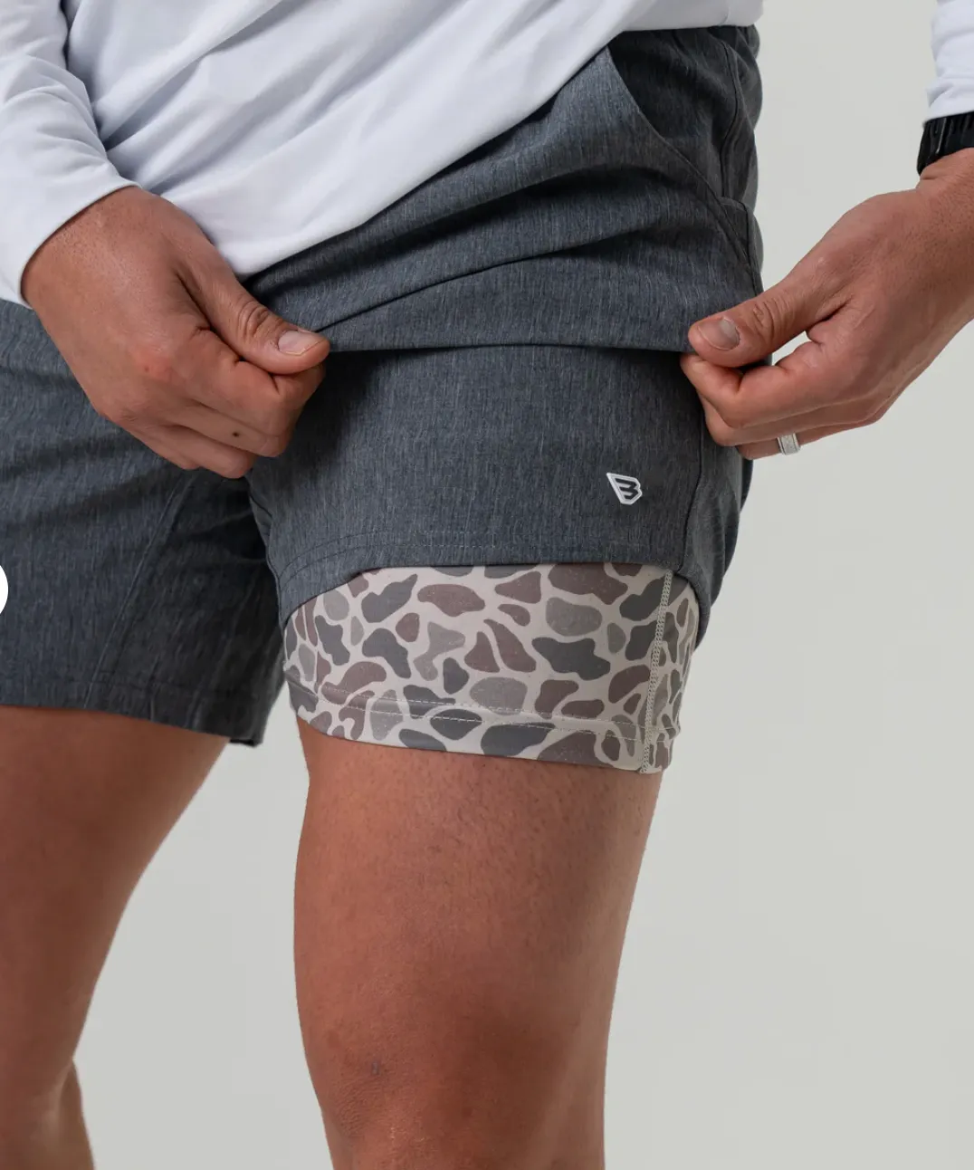 Athletic Short - Grizzly Grey - Classic Deer Camo Liner