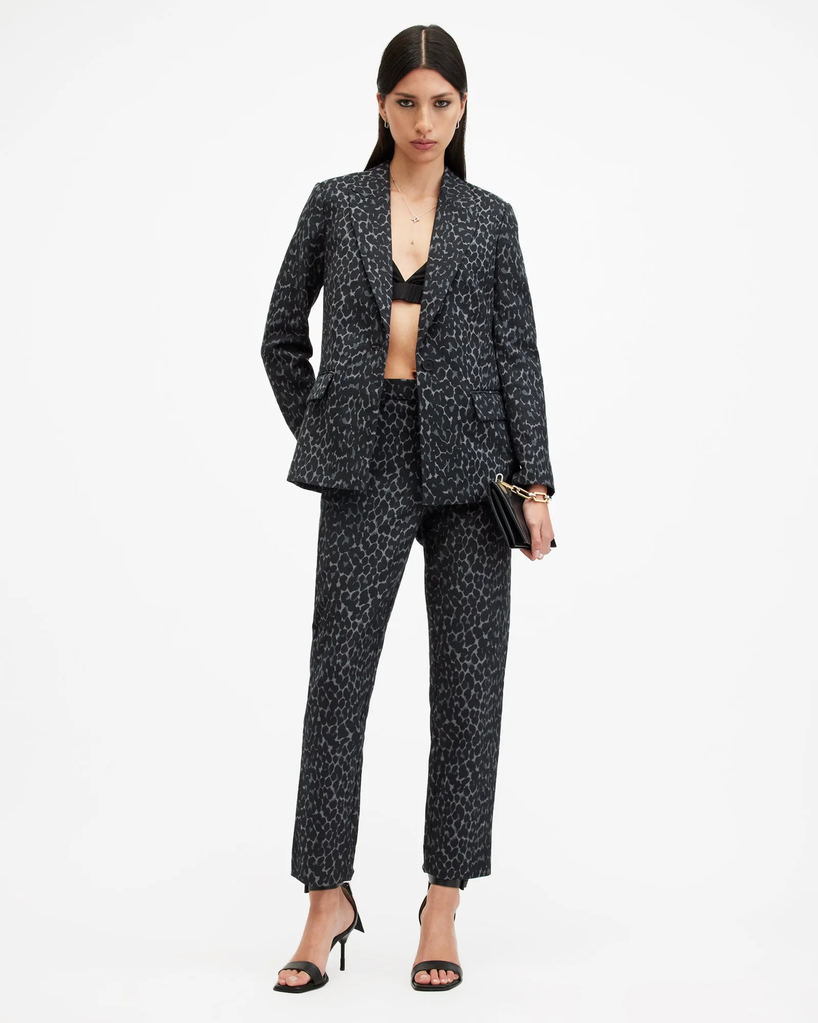Aurora Leopard Jacquard Trousers