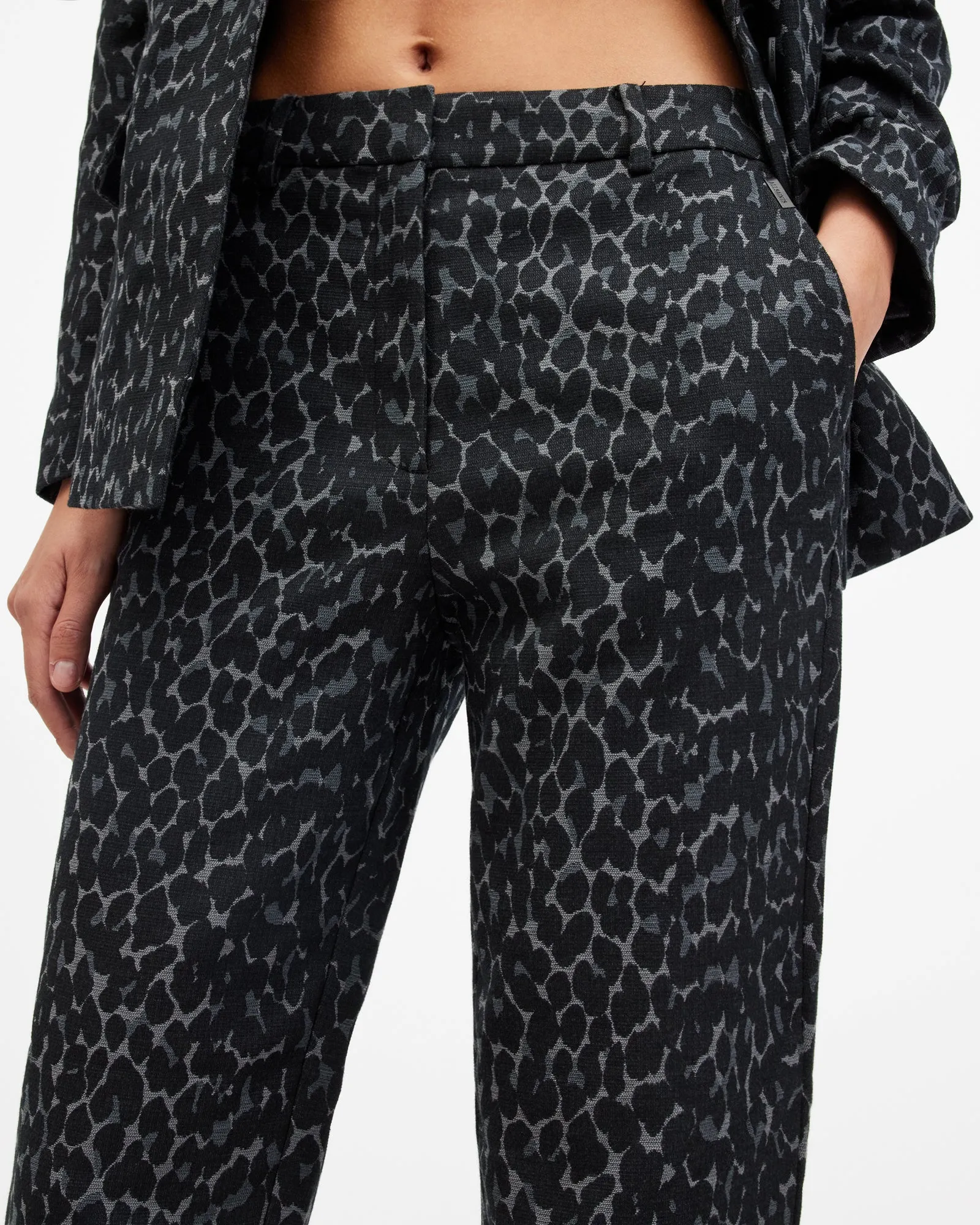 Aurora Leopard Jacquard Trousers