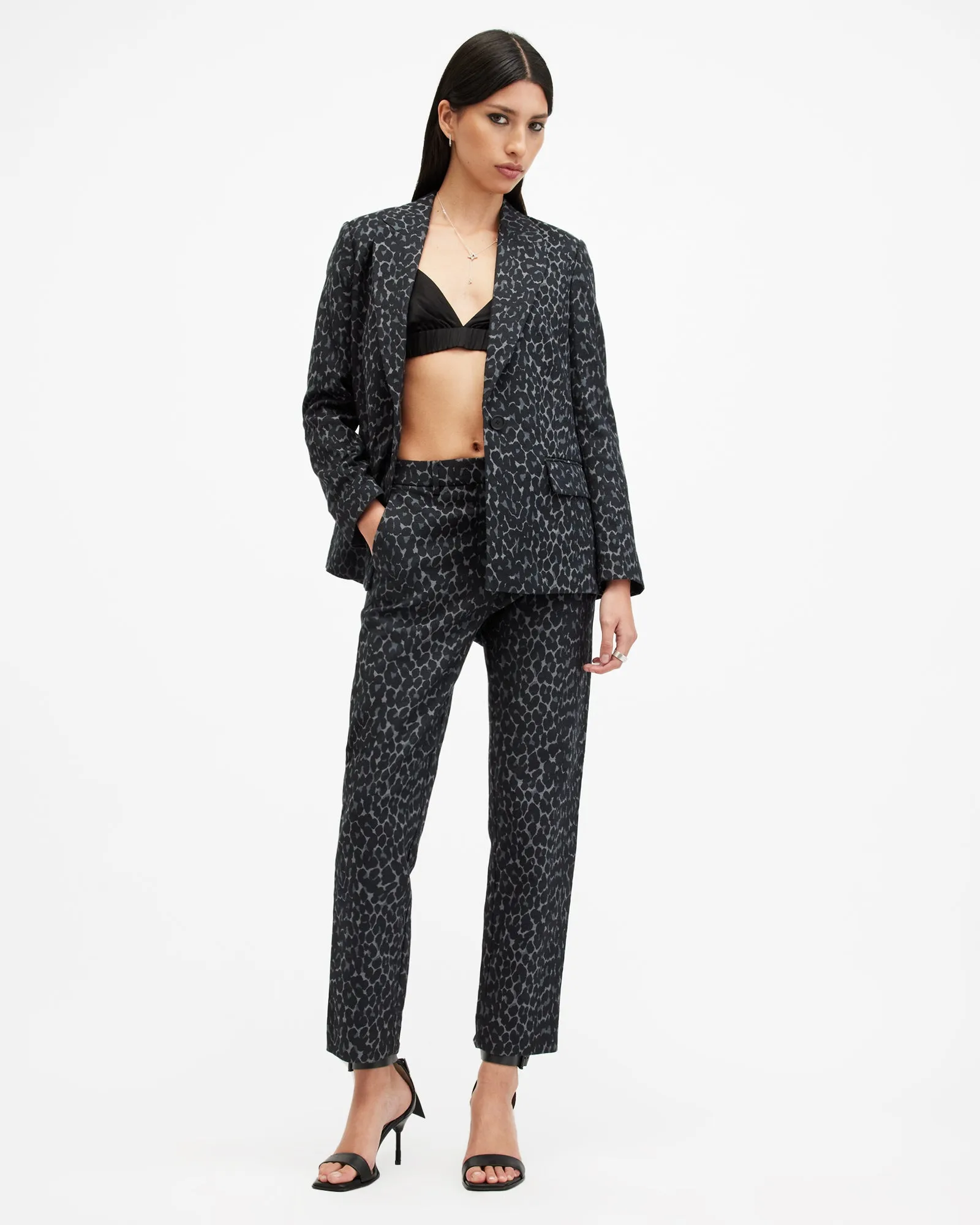 Aurora Leopard Jacquard Trousers