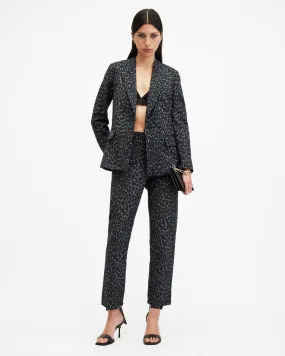 Aurora Leopard Jacquard Trousers