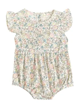 Baby Girl Flutter Sleeve Onesie Floral Bodysuit Summer