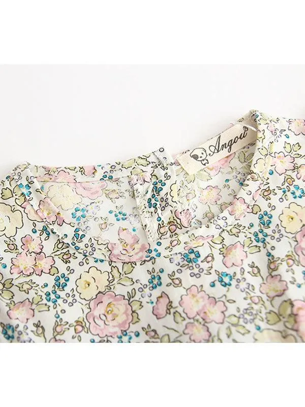 Baby Girl Flutter Sleeve Onesie Floral Bodysuit Summer