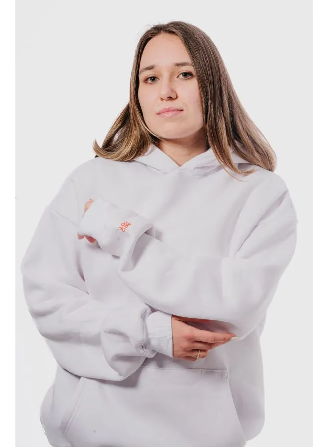 Basic Oversized Hoodie-White
