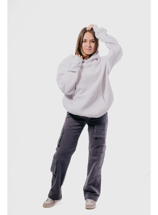 Basic Oversized Hoodie-White