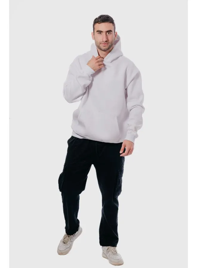 Basic Oversized Hoodie-White