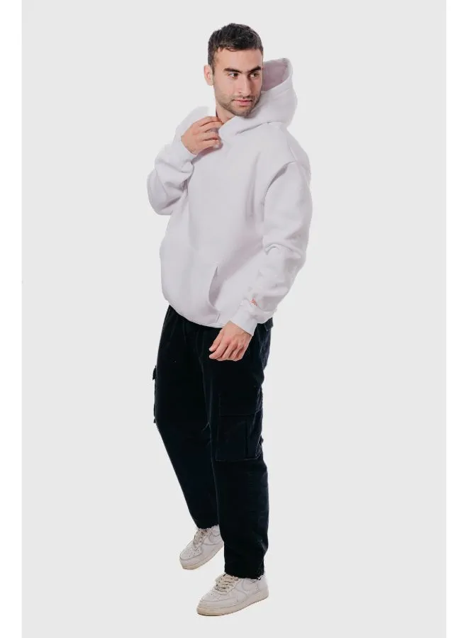 Basic Oversized Hoodie-White