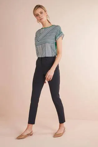 BLACK SLIM TROUSERS