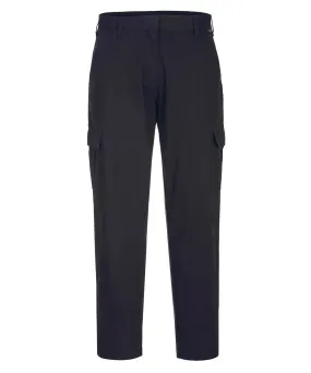 Black - Women's stretch cargo trousers (S233) slim fit