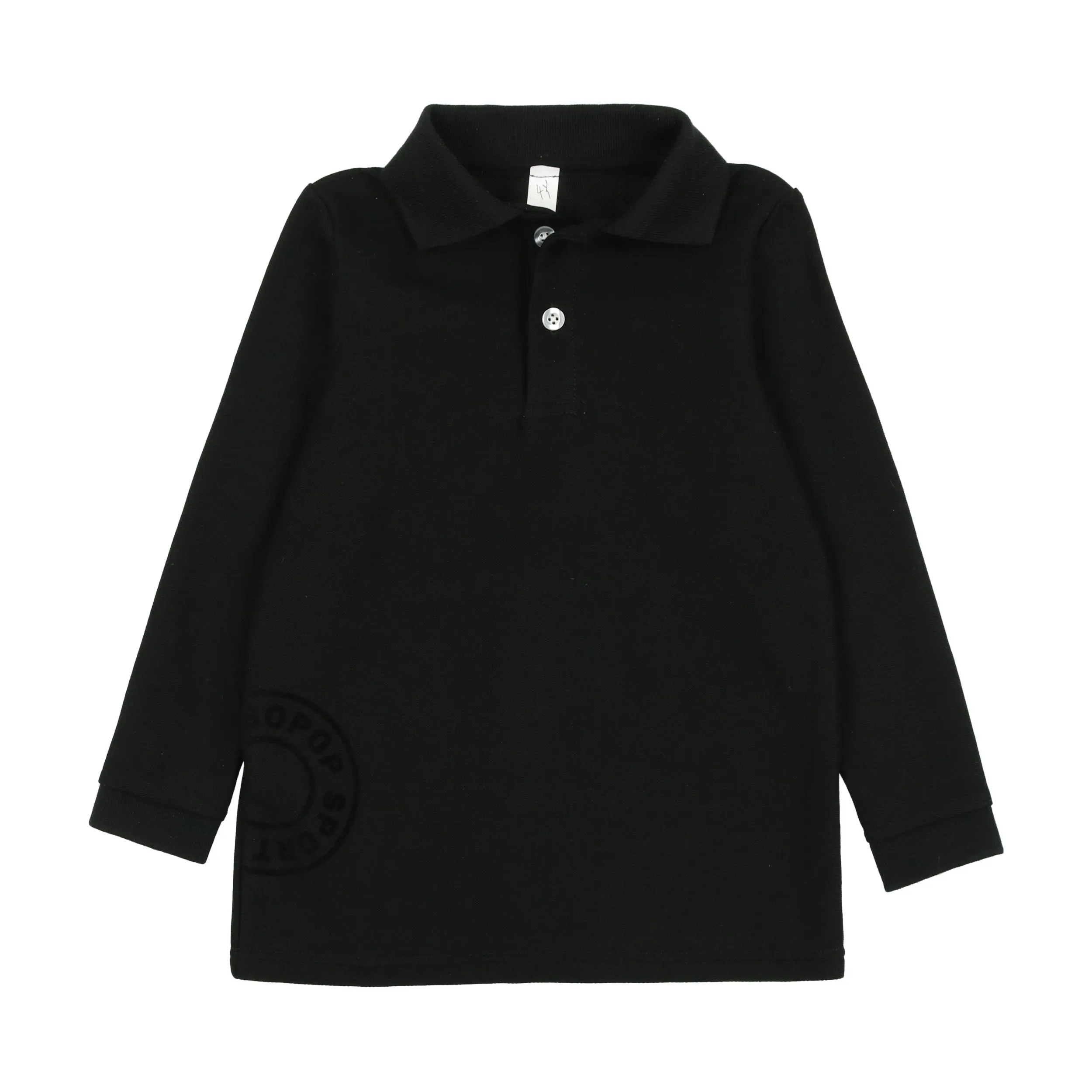 Bopop Black Velour Logo Polo