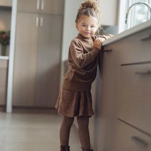 Brown Velour Sweatshirt