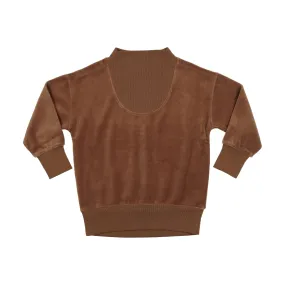 Brown Velour Sweatshirt