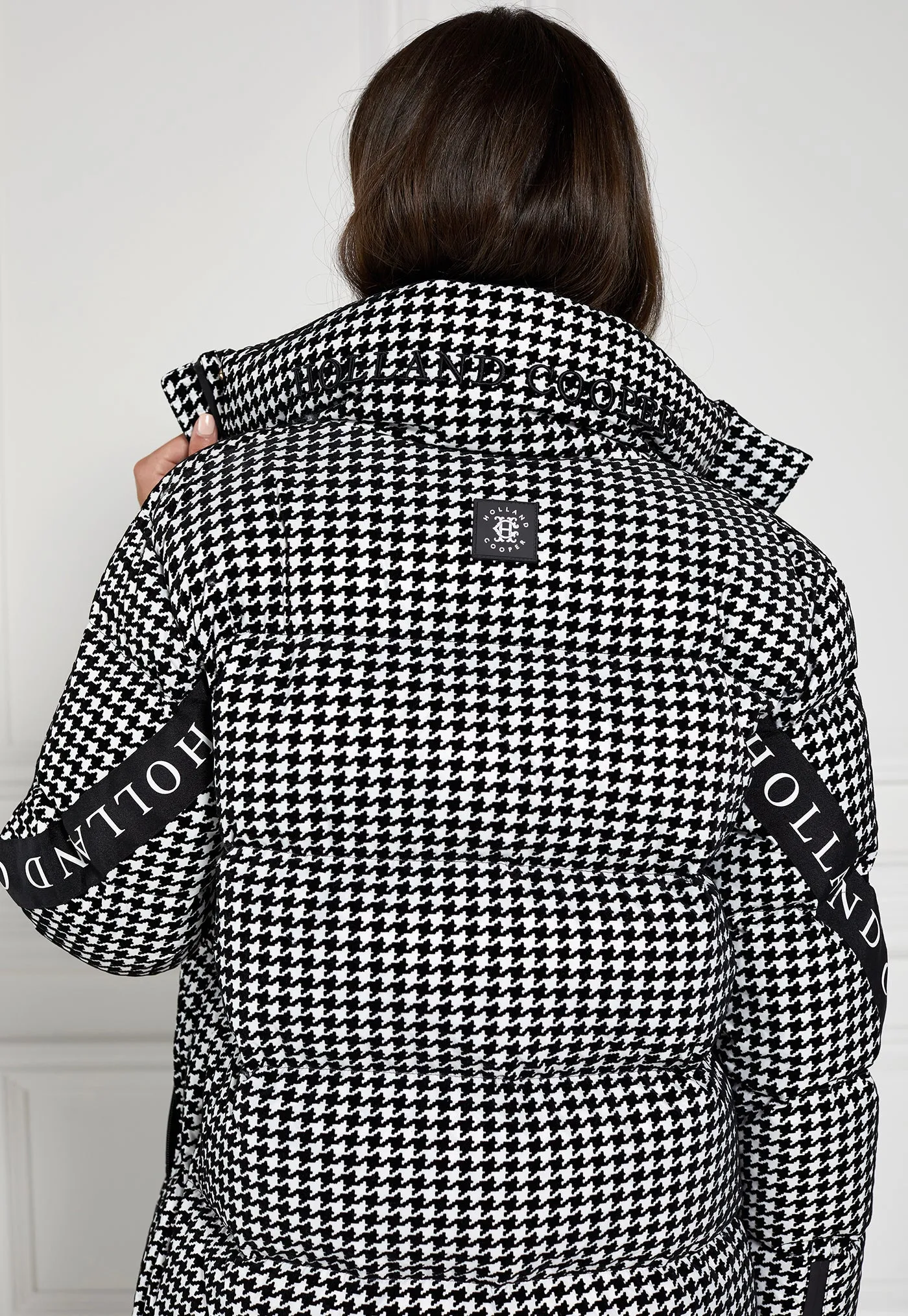 Camden Longline Coat - Houndstooth