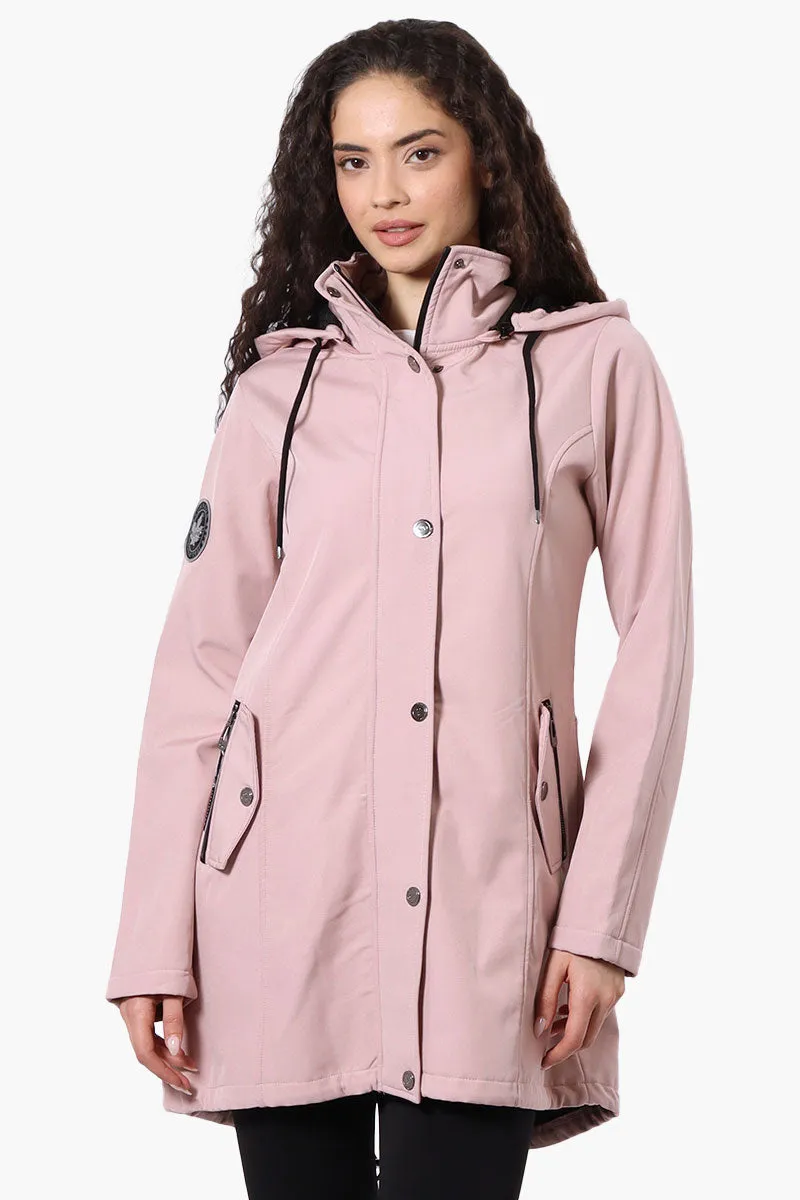 Canada Weather Gear Hooded Soft Shell Lightweight Jacket - Pink