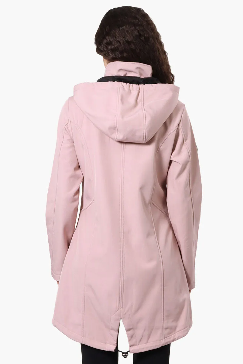 Canada Weather Gear Hooded Soft Shell Lightweight Jacket - Pink