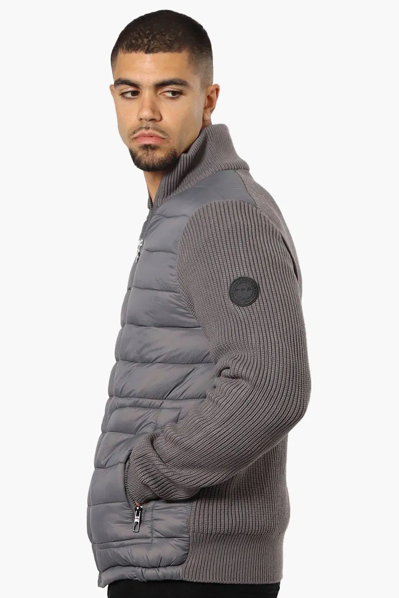 Canada Weather Gear Sweater Knit Polyfill Lightweight Jacket - Grey