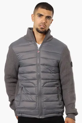 Canada Weather Gear Sweater Knit Polyfill Lightweight Jacket - Grey