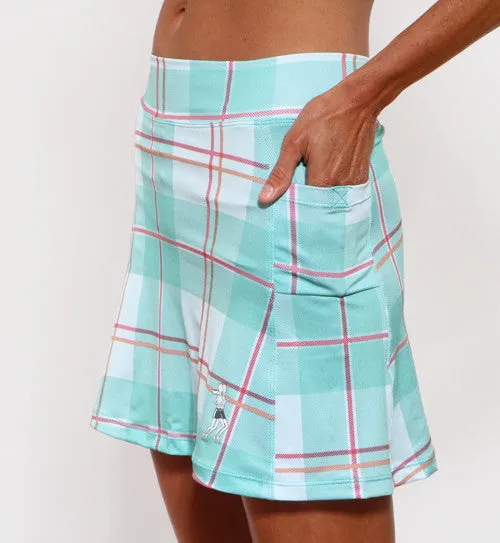 Caribbean Plaid Athletic Skirt