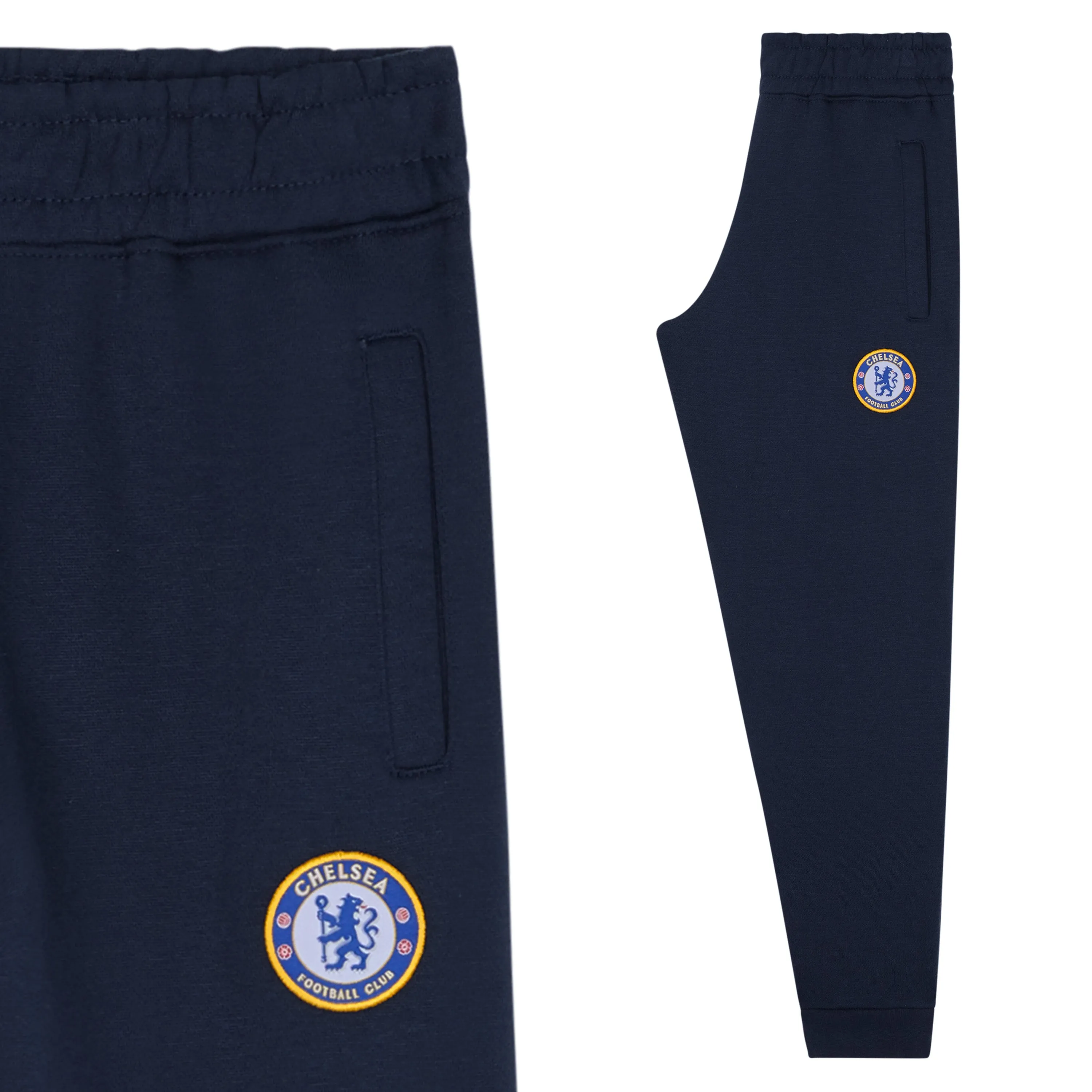 Chelsea F.C. Boys Sweatpants - 2 Pockets Cuffed Ankles Sweatpants for Kids