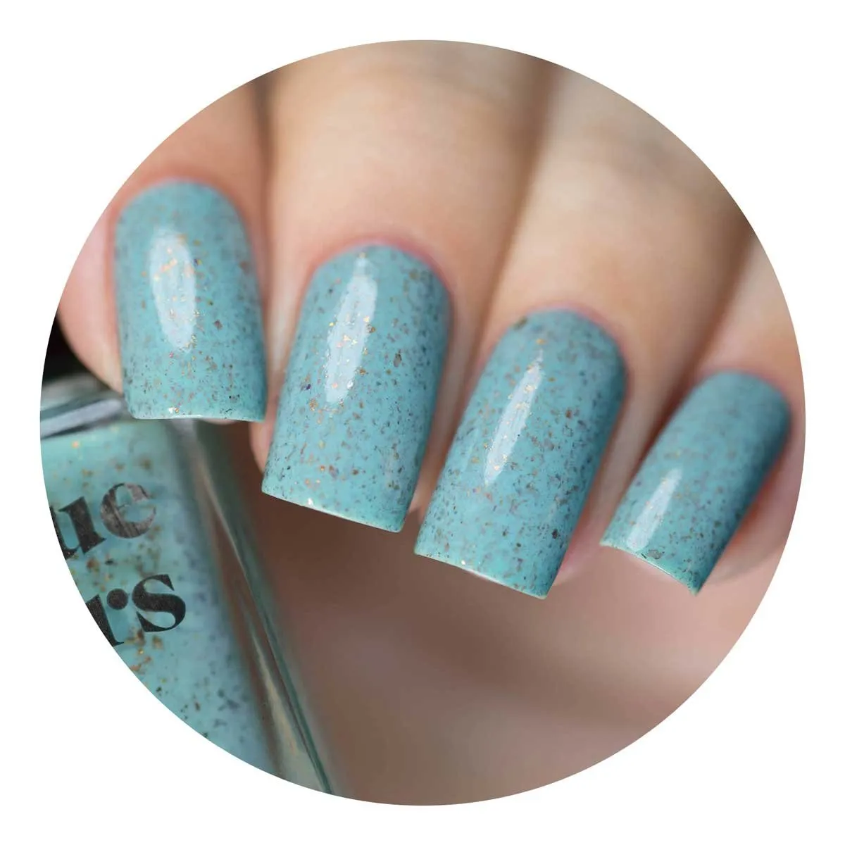 Cirque Colors Thermal Temperature Color Changing Mood Nail Polish - Magic Turquoise - Speckled - 0.37 fl. oz. (11 ml) - Vegan, Cruelty-Free, Non-Toxic Formula