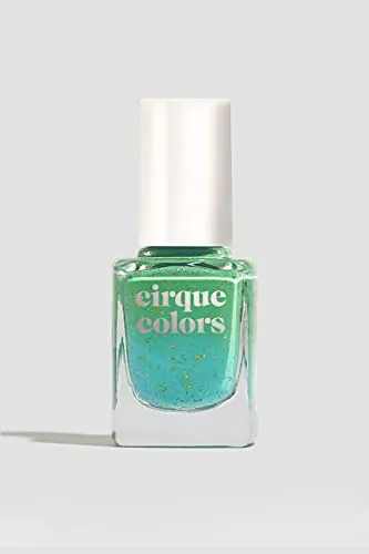 Cirque Colors Thermal Temperature Color Changing Mood Nail Polish - Magic Turquoise - Speckled - 0.37 fl. oz. (11 ml) - Vegan, Cruelty-Free, Non-Toxic Formula