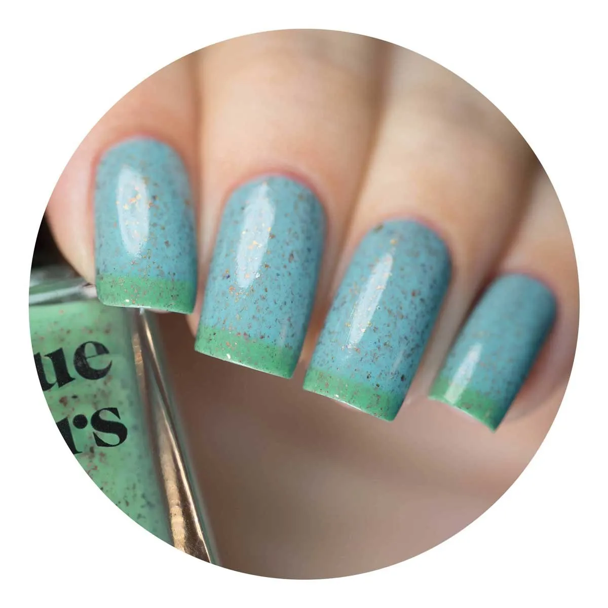 Cirque Colors Thermal Temperature Color Changing Mood Nail Polish - Magic Turquoise - Speckled - 0.37 fl. oz. (11 ml) - Vegan, Cruelty-Free, Non-Toxic Formula