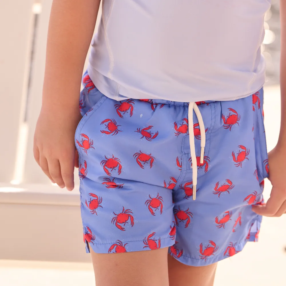 Compression Swim Shorts - Coastal Crab