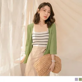 COTTON V-NECK TUNIC CARDIGANS/JACKETS