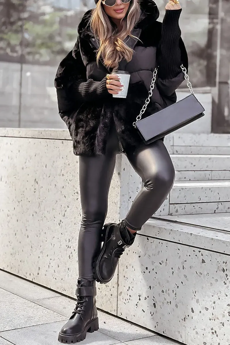 Criss - Multicolor Women's Thermal Jacket with Hood for Winter