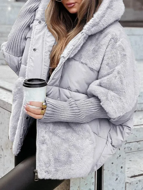 Criss - Multicolor Women's Thermal Jacket with Hood for Winter