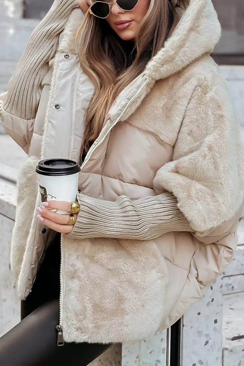 Criss - Multicolor Women's Thermal Jacket with Hood for Winter
