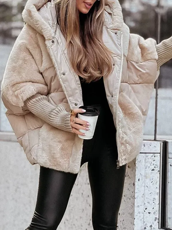 Criss - Multicolor Women's Thermal Jacket with Hood for Winter
