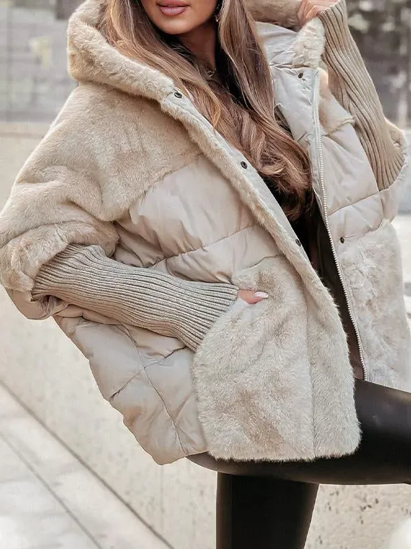 Criss - Multicolor Women's Thermal Jacket with Hood for Winter