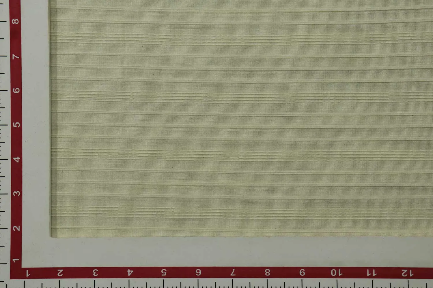 Dark Cream Stripes Cotton Pleated Fabric