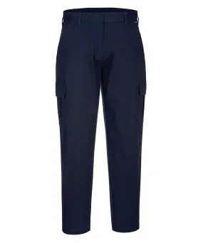 Dark Navy - Women's stretch cargo trousers (S233) slim fit