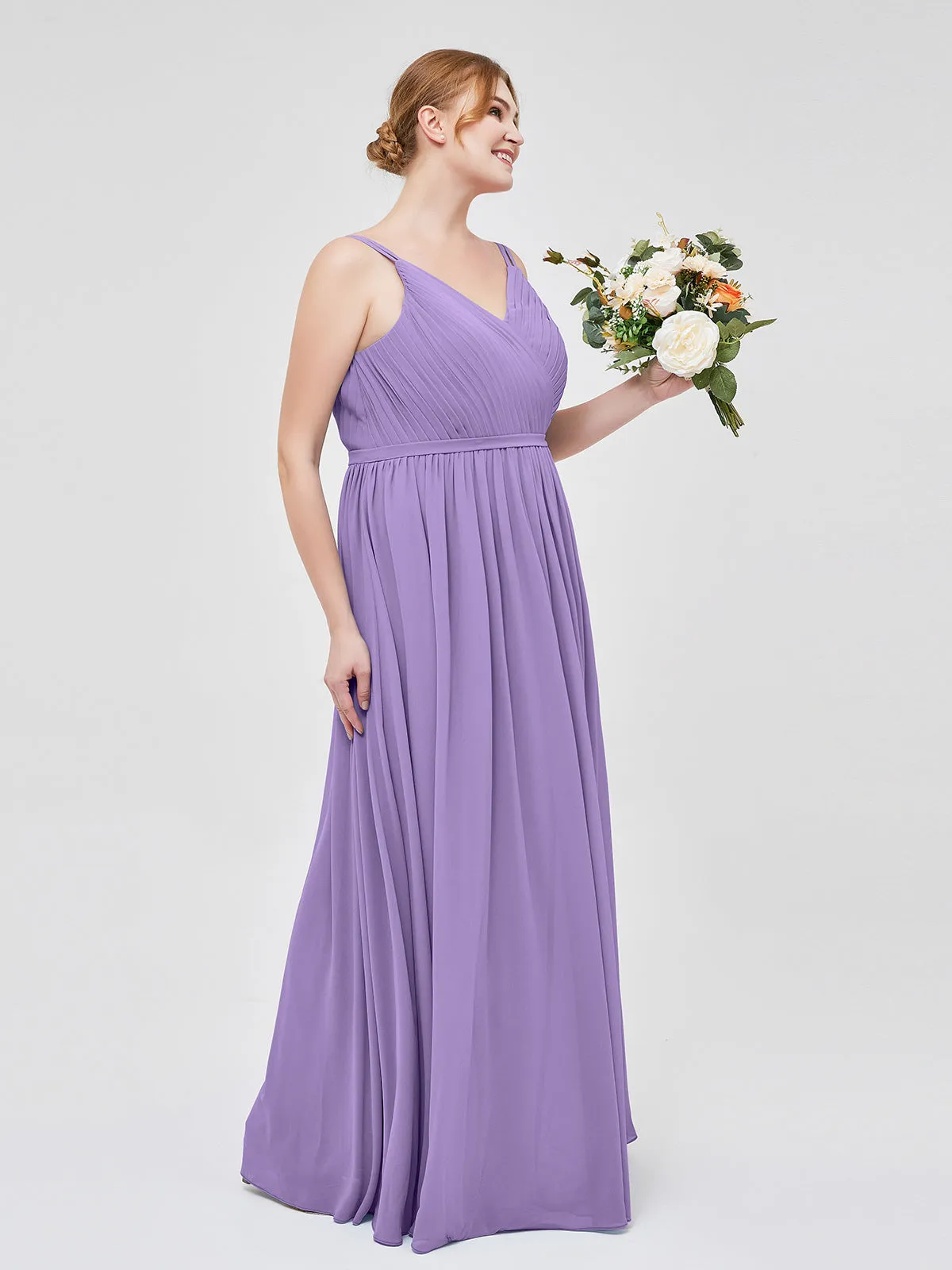 Double Strap Chiffon Bridesmaid Dresses Tahiti