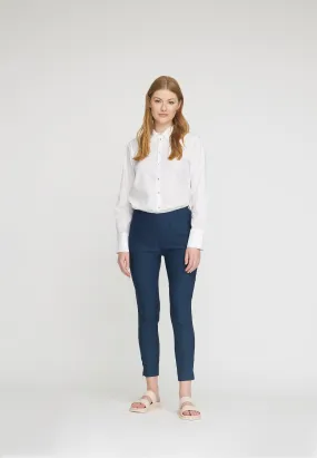 Elizabeth Slim Crop - Navy