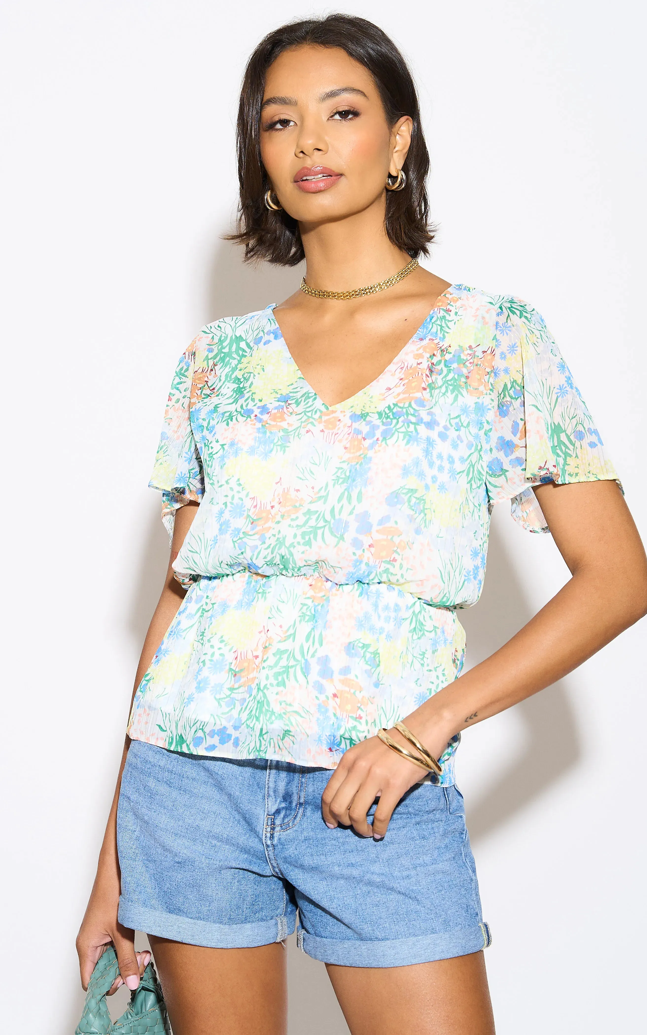 Floral print Elasticated Summer Top