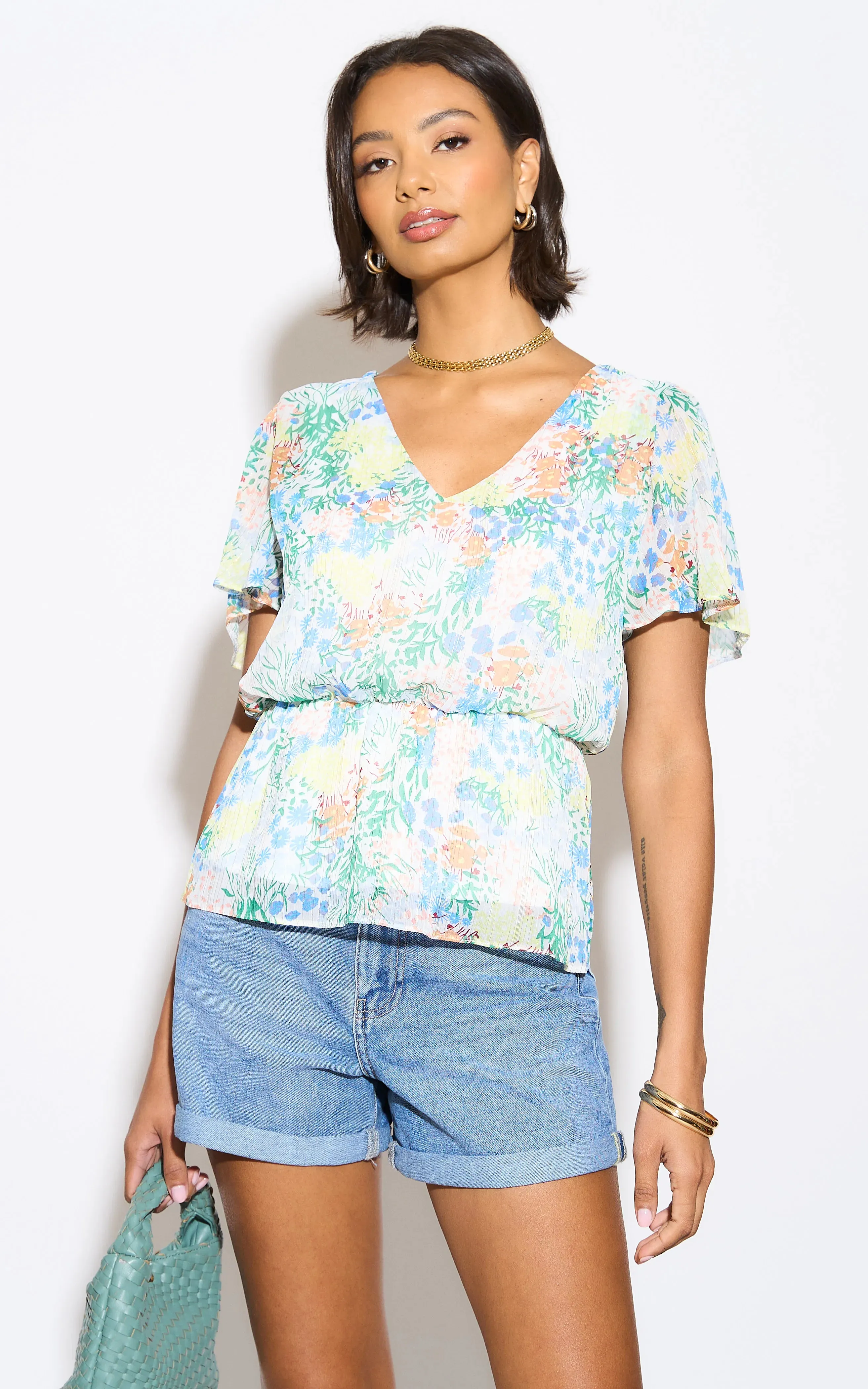Floral print Elasticated Summer Top