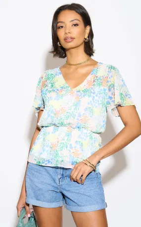 Floral print Elasticated Summer Top