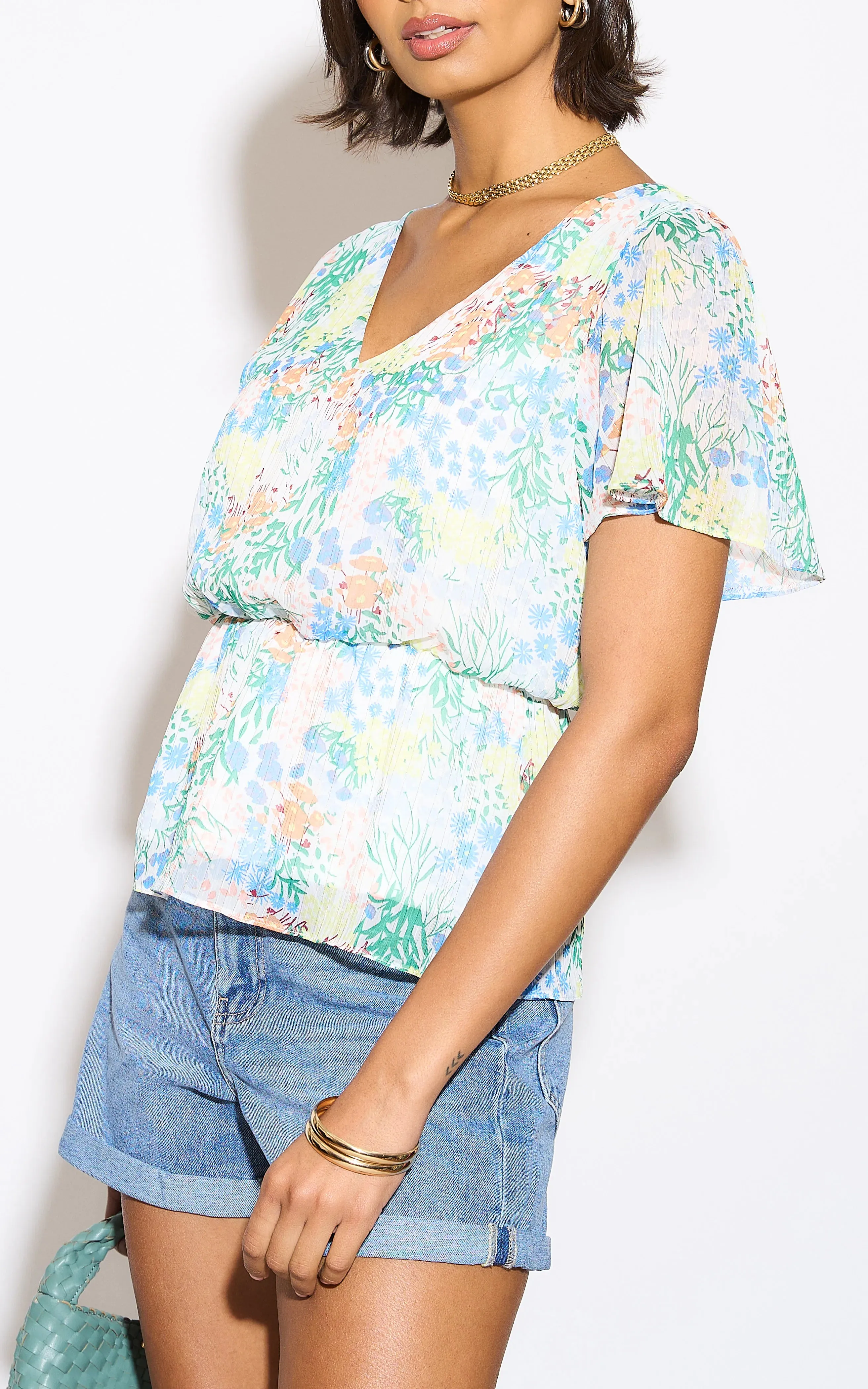 Floral print Elasticated Summer Top