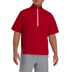 Footjoy Men's HydroLite X Short Sleeve Rain Shirt - DARK RED