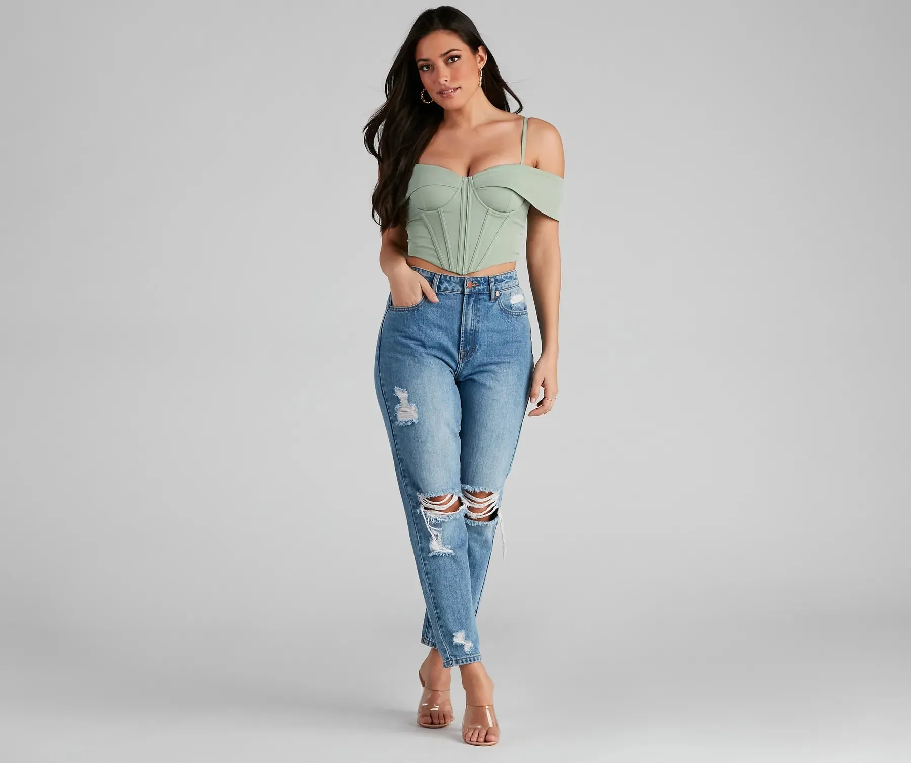 Forever Femme Cold Shoulder Corset