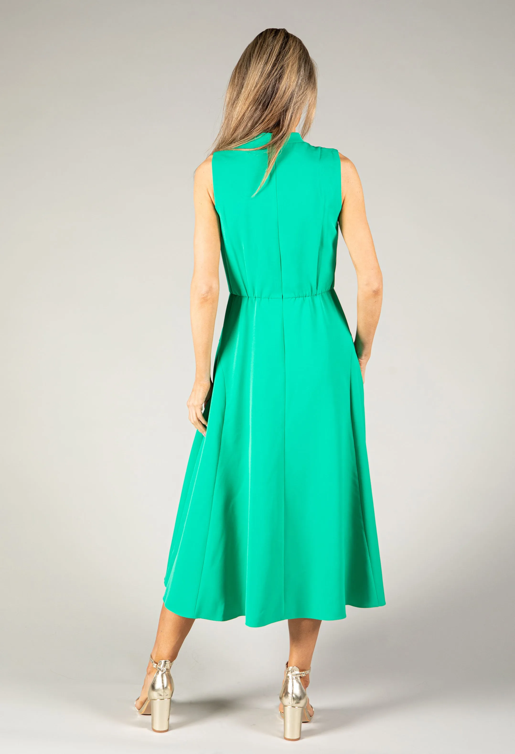 High Neck Sleeveless Dress