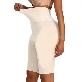 High-waisted Shapewear Shorts with Silicone Hip Pads for Crossdressers